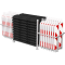 SET | with 30 traffic panels and accessories | on stacking pallet and beacon basket | with foil RA1/A, red/white | on both sides hatched | BASt turn traffic panel